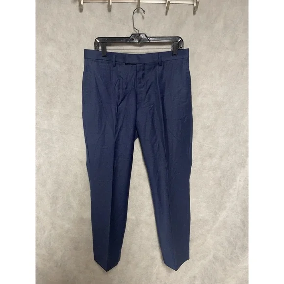 Banana Republic Pants Men 33X29 Blue Italy Barberis Canonico Super 110 Wool Luxe - Picture 2 of 12